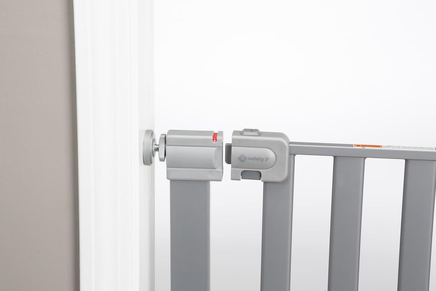 Safety 1st Easy Install Walk Thru Baby Gate for Doorway With Door, Dog Gates, Fits 29"-38", Easy Install 28" Tall, White