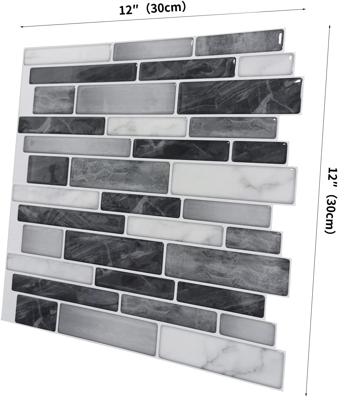 Art3d 10-Sheet Kitchen Backsplash Tiles Peel and Stick, Self Adhesive Wall Tile Sticker for Kitchen Island Bathroom Laundry Room RV Renter 12" x 12" - Jade Green