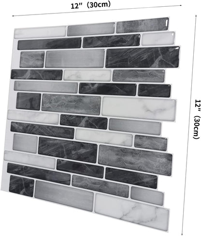 Art3d 10-Sheet Kitchen Backsplash Tiles Peel and Stick, Self Adhesive Wall Tile Sticker for Kitchen Island Bathroom Laundry Room RV Renter 12" x 12" - Jade Green