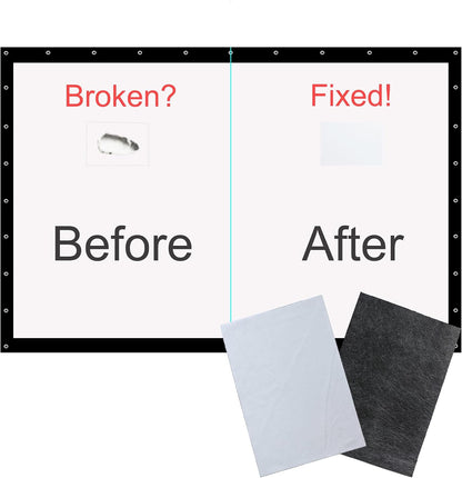 Golf Simulator Screen Patch Kit - Pack of 2 Adhesive Screen Patches (Peel & Stick, Iron-On for Strong Bond)