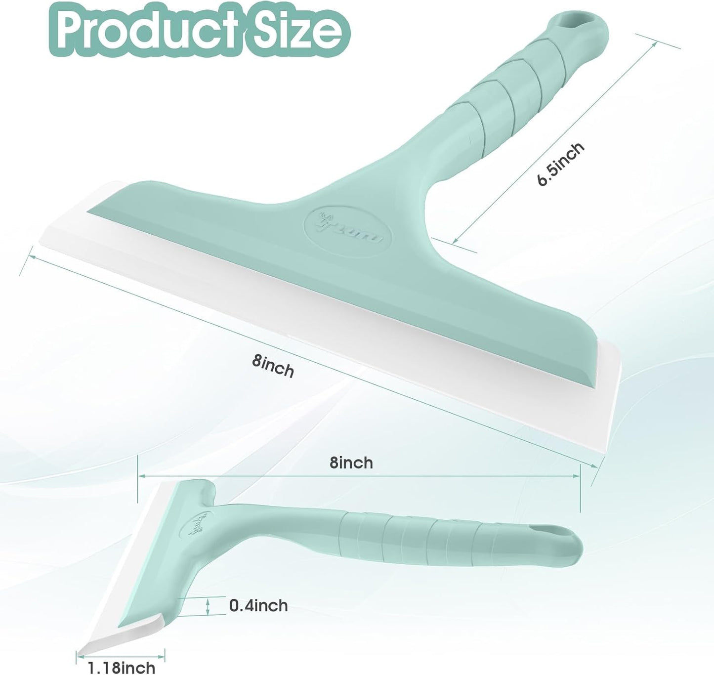 5" Silicone Shower Squeegee for Glass Doors & Car Windows - Small & Mini Size Streak-Free Cleaner, Bathroom, Mirror, Tile Scraper - Compact Pink with Hanging Hole, Kitchen Safe Water Blade
