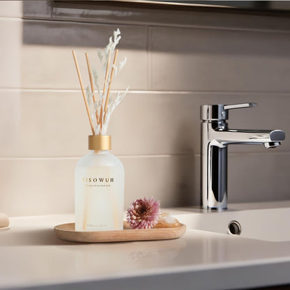 Reed Diffuser - Jasmine Tea - 200ml Reed Diffuser Set with Essential Oils and 8 Reeds, Long-Lasting Fragrance for Home, Bathroom, Bedroom, Room, Decor