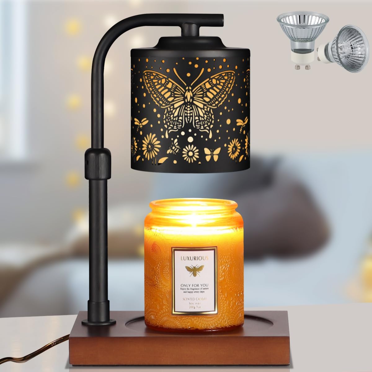 mocosa Candle Warmer Lamp with Adjustable Height Dimmable for New Home Decor Electric Candle Warmer for Jar Candles Birthday Gifts for Women Mom(Hummingbird)