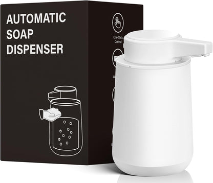 Automatic Soap Dispenser Foaming Touchless: 9oz Plastic Black Modern Rechargeable Electric Auto Foam Soap Dispenser - Bathroom Kitchen Hand Dish Lotion