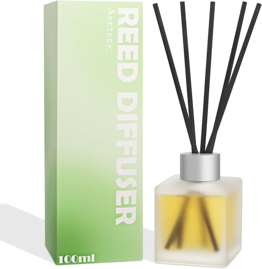 3-Pack Reed Diffuser Set, Linen/Citrus/Bamboo White Tea Scented Oil, Forest Aroma Essential Oils with Diffuser Sticks, Long Lasting Bathroom Air Freshener, Home Fragrance for Room Decor