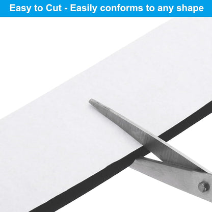 PATIKIL Weather Stripping Door Seal Strip, 3/8 Inch x 1/4 Inch x 32 Ft Self Adhesive Soundproof High Density Foam Tape Insulation for Door Window Air Conditioning, White - Colors A
