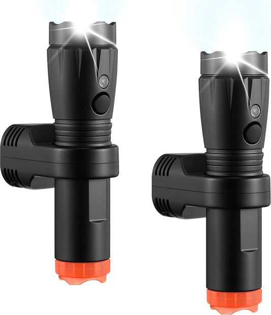 4 in 1 Plug in Emergency Flashlight, Rechargeable Motion Sensor Night Light, Auto On Power Outage Light Plug in Wall, Detachable Rechargeable Flashlight Torch for Home Emergency(2 Pack)
