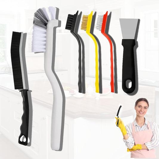 11 Pack Cleaning Brush Set for Kitchen and Bathroom Gap Crevice Stove Sink Window Track Household Cleaning Tools
