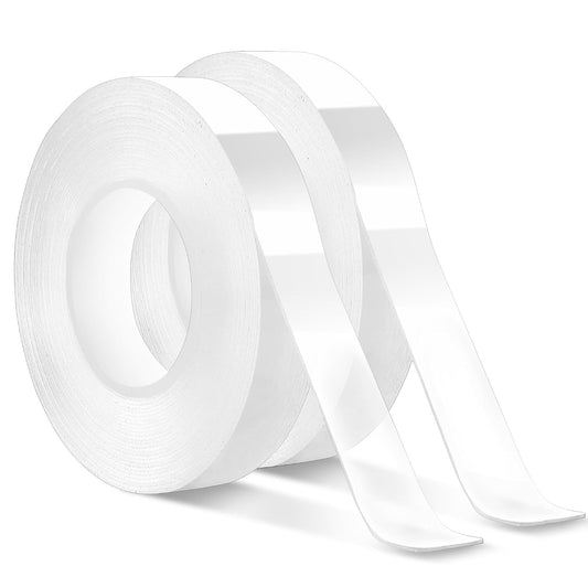 2 Pack Nano Double Sided Tape Duty Mounting Tape Sticky Walls, Double Sided Heavy Duty Rug Tape, Duty Multipurpose Mounting Transparent Tape for Paste Items