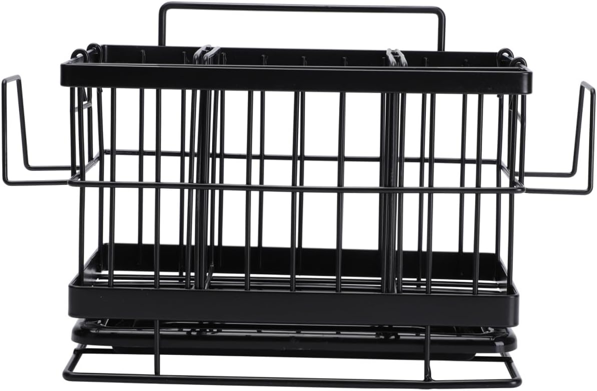 Holibanna 1pc Stainless Steel Wall-mounted Organizer Rack for Kitchen Bathroom Adjustable Sink Drain Holder for Sponges Cloths and Cleaning Tools Easy to Install Space-saving Design