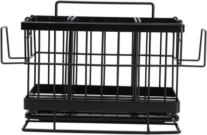 Holibanna 1pc Stainless Steel Wall-mounted Organizer Rack for Kitchen Bathroom Adjustable Sink Drain Holder for Sponges Cloths and Cleaning Tools Easy to Install Space-saving Design