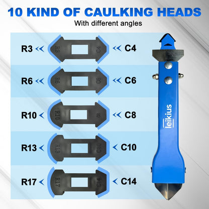 High Quality 3 in 1 Caulking Tools Sets, Steel Sealant Finishing Tool for Bathroom Kitchen Tile Window Sink Joints, Caulk Remover & Grout Scraper,for Smooth Caulking Come with a Knife