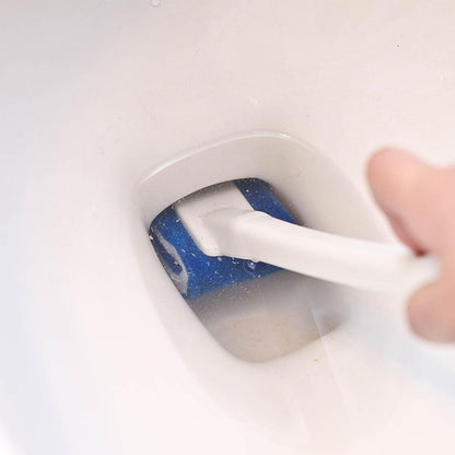 Curved Toilet Brush, Deep Cleaning Toilet Brush, Curved Under Rim Toilet Bowl Brush with Soft Nylon, Scratch Bathroom Cleaning Tool