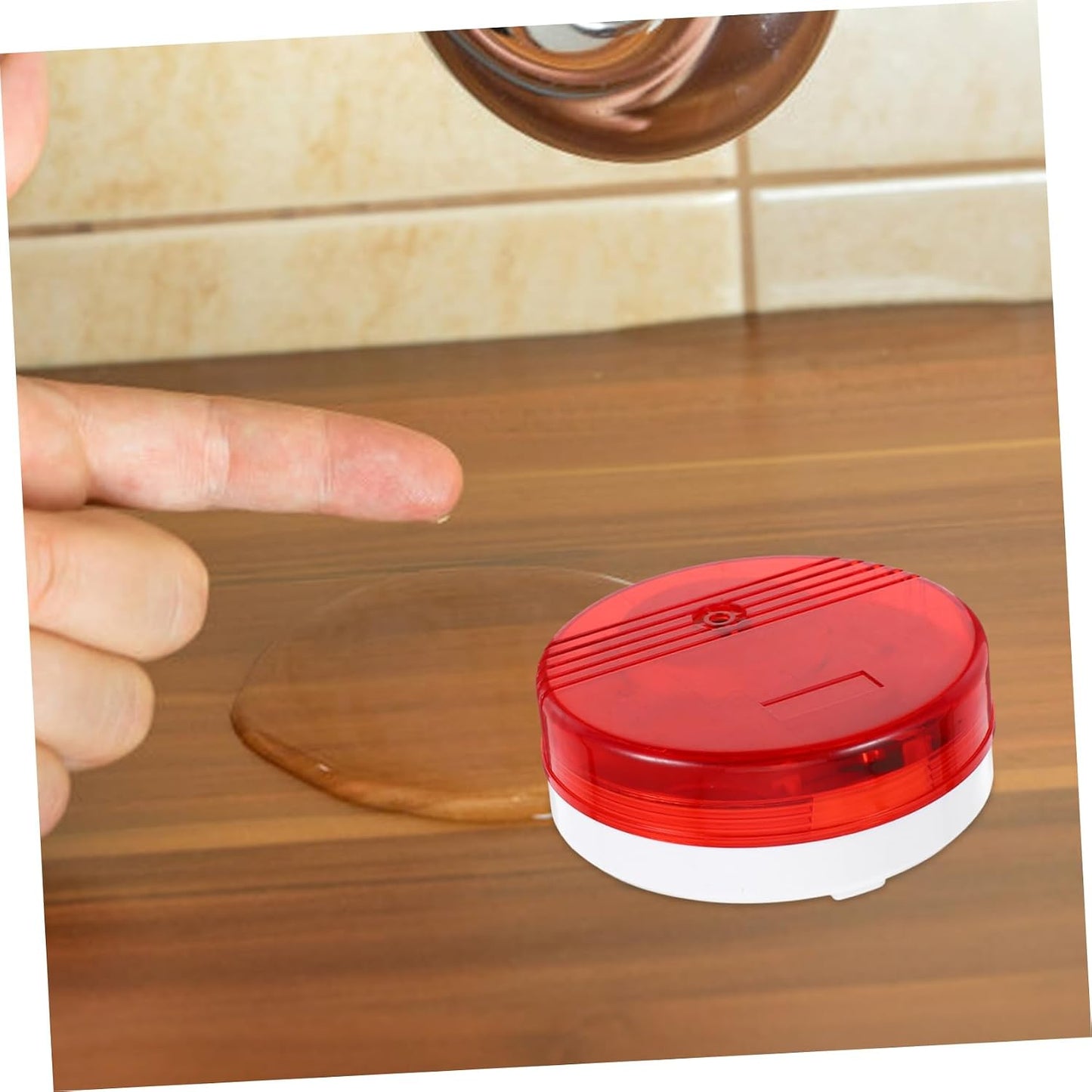 POPETPOP Water Leak Detector Alarm Waterproof Leak Sensor for Home Smart Water Level Alert Device Dual Sensor Probes for Basement Under Sink 1-Year Battery Life
