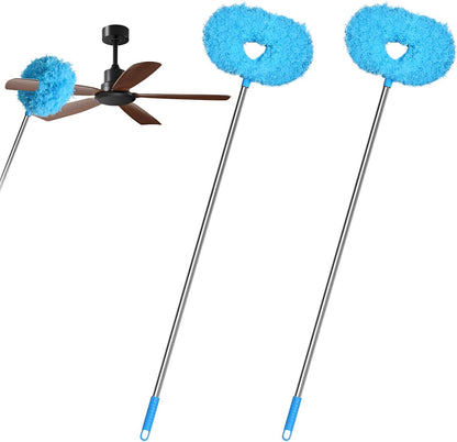 Storystore Ceiling Fan Cleaner Duster - Adjustable Duster with Extension Pole,Dusters for Cleaning Fan Blade, Walls and Cobweb (Blue)
