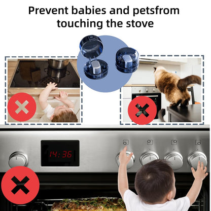 5PCS Stove Knob Safety Covers Gas Knob Covers Heat-Resistant Child-Proof Gas Stove Knob Covers 8.98x5.43cm Oven Lock Knob Covers Oven Knob Covers for Kids and Pets