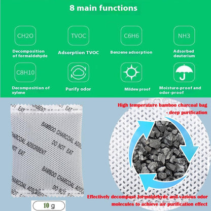 30Pack Activated Charcoal Odor Absorber for Strong Odors in Car,Closet,Shoe | Natural Activated Charcoal Air Purifying Bag Odor Eliminator; 10g/Pack Air Freshener for Home,Car,Closet,Shoe,Basement,Pet