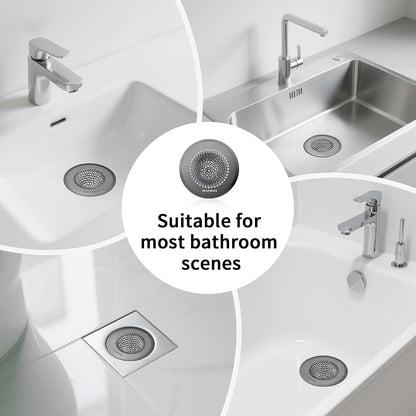 TRAPMATE Shower Drain Hair Catcher, 4.4" Easy Clean Bathtub Drain Hair Catcher, Anti-Slip Bath Tub Drain Protector, Upgraded 304 Stainless Steel Shower Sink Drain Cover for Bathroom (Patented Product)