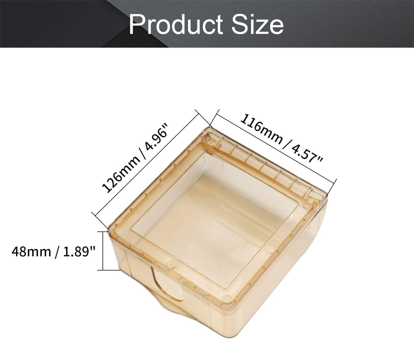 Fielect 2Pcs Weatherproof in Use Outlet Cover Plug Receptacle Protector for Retrofit Siding Construction Transparent 118 Type 210x100x47mm