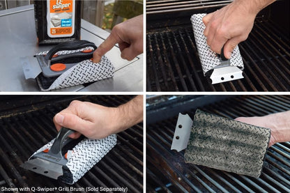Proud Grill Q-Swiper Grill Cleaning Wipes - Bristle & Wire Free BBQ Cleaner, Heavy Duty Degreaser Wipes, Grease & Grime Remover for Outdoor Barbecue Grills, Disposable - 40 Count, Pack of 1