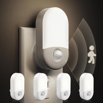 L LOHAS LED Motion Sensor Night Light, 2Pack, Motion Activated Night Light, Night Lights Plug into Wall Motion Sensor, 3000K Warm White, Adjustable Brightness 30/60LM, for Kids Adults Bathroom Bedroom
