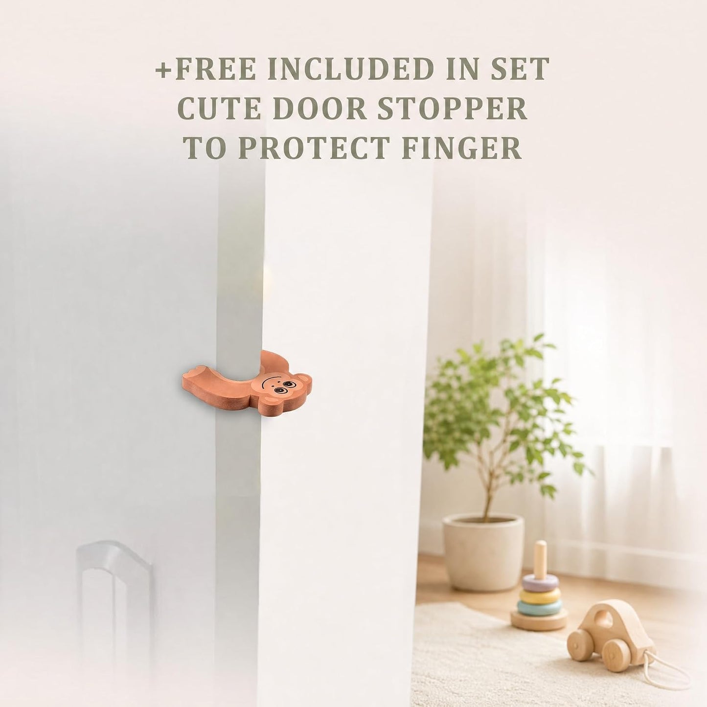 Baby Proofing Edge and Corner Guards, (16.4ft Edge + 4 Corners) Safety Furniture Bumper, Baby Corner Protector for Fireplace, Table, Stair, Cabinet, 3M Adhesive, White