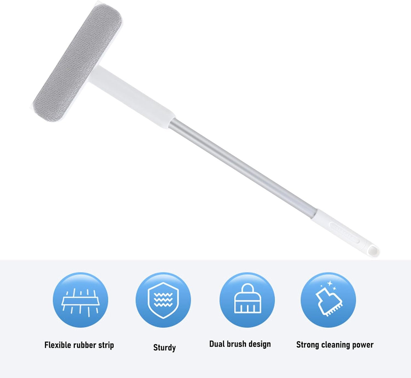 Double Sided Screen Brush - Window Mesh Screen Cleaner with Detachable Head for Home Cleaning