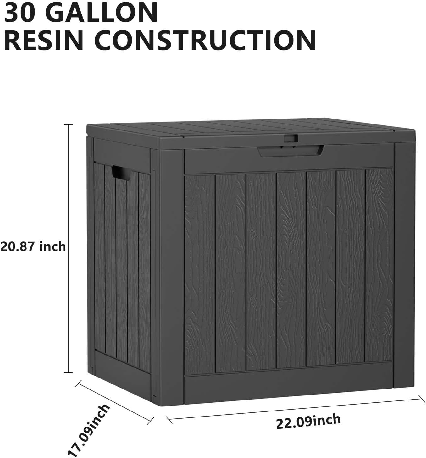 125Gal Outdoor Storage Box, Lockable Deck Box with Hydraulic Lid | Waterproof UV-resistant, Durable outdoor bin for patio cushions, pool accessories & garden tools. Keeps contents secure & dry