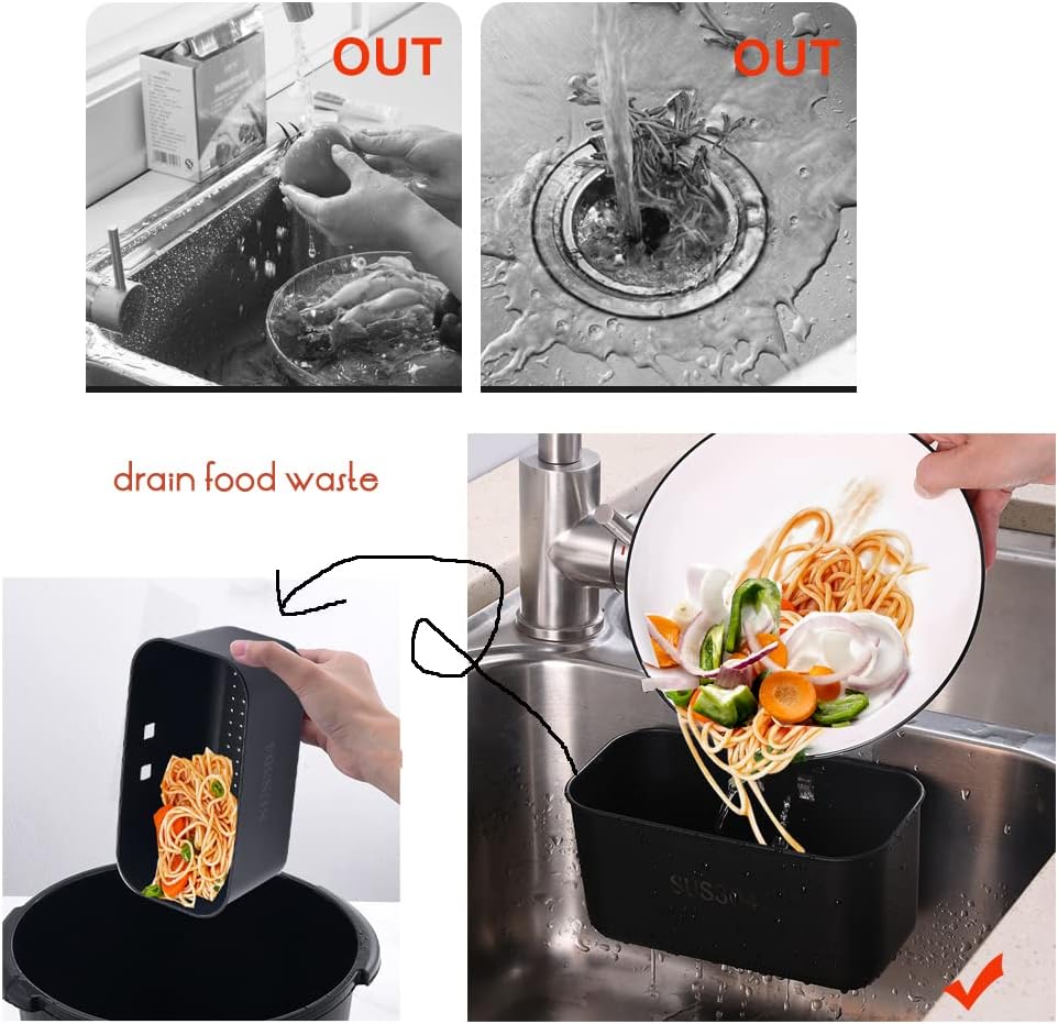 Stainless Steel Sink Strainer Kitchen Food Catcher Sink Strainer Basket for Filter Kitchen Waste and Wash Vegetables Fruits