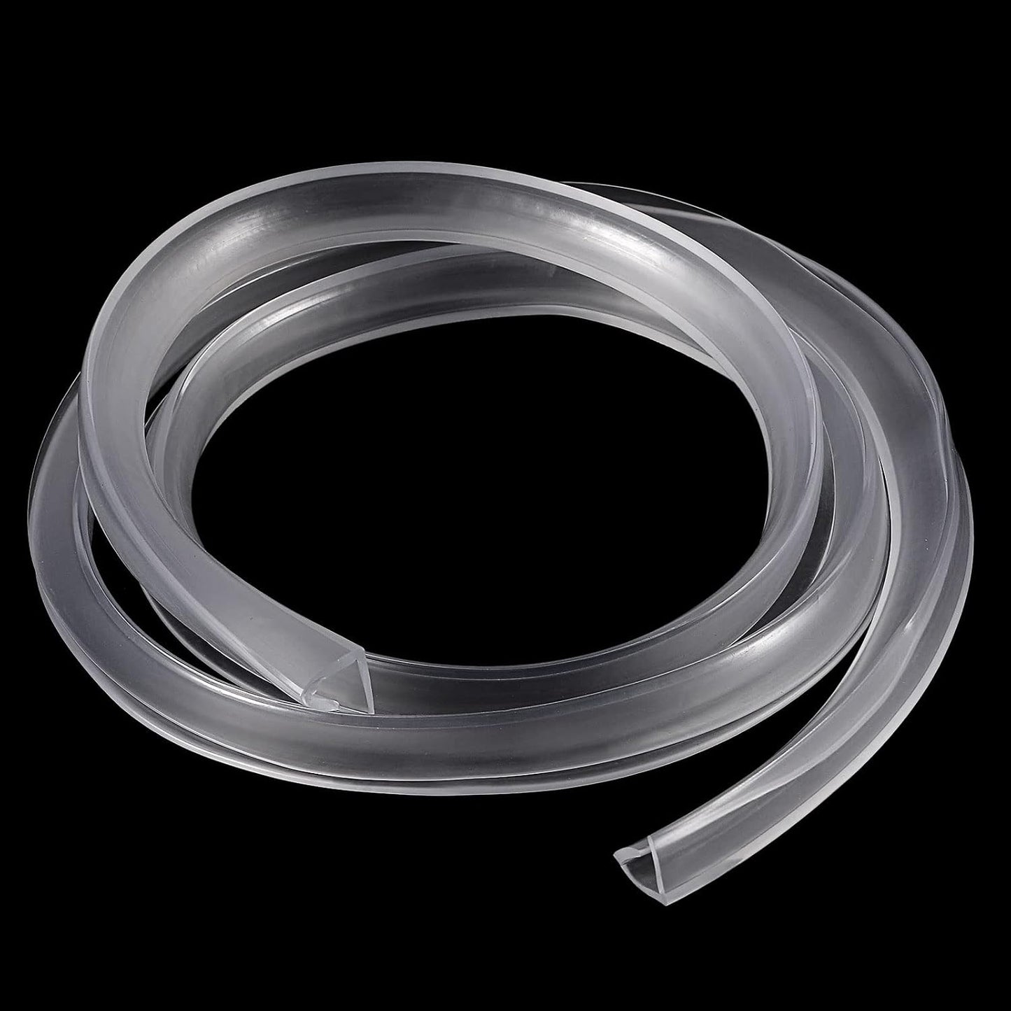 uxcell U Channel Edge Trim, 4.9ft Length Soft Rubber Guard Seal Strip Edge Protector Fit for 1-2mm Edge, (9/32" W x 5/32" H) Clear