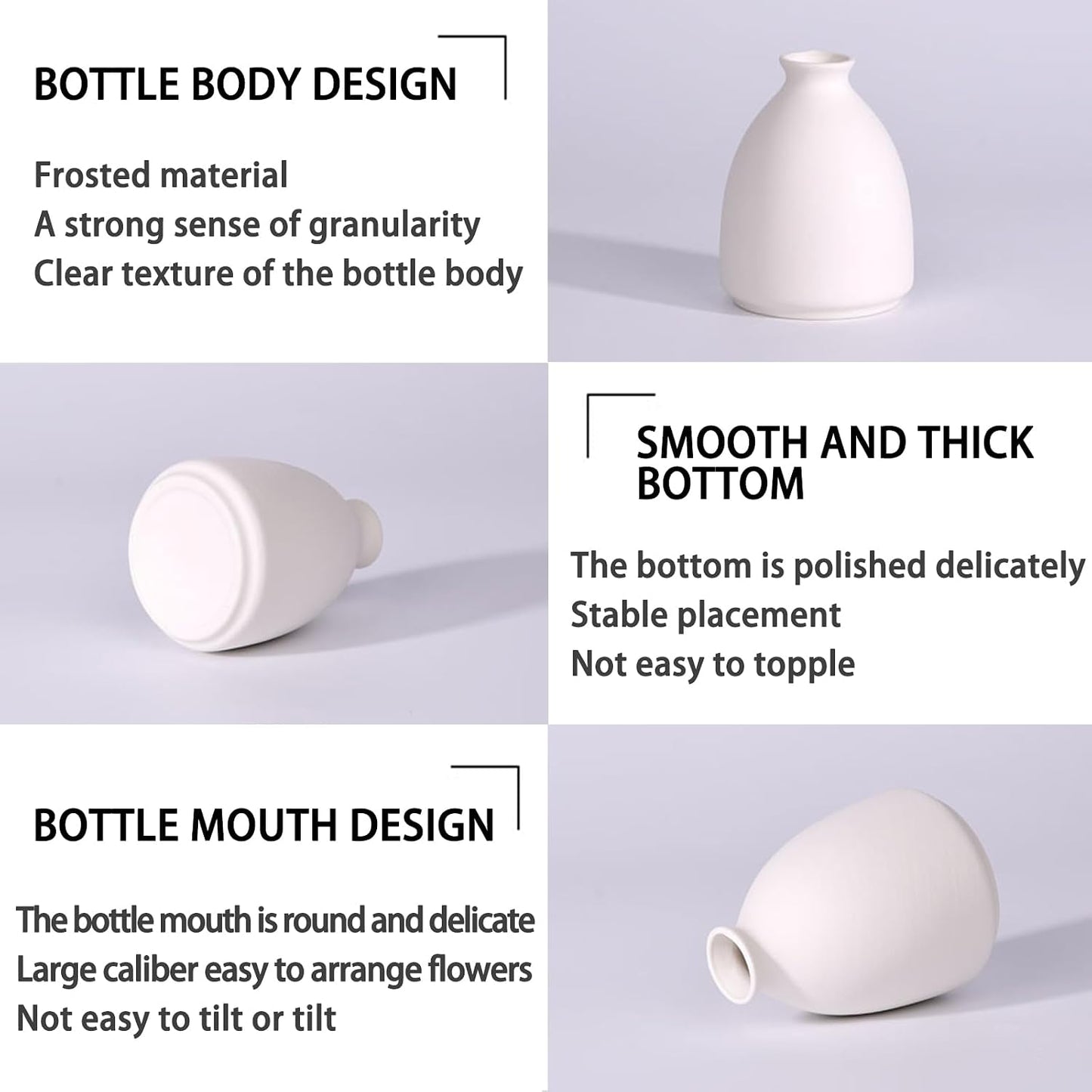 5'' White Ceramic Bud Vases Set of 10,Small Vases in Bulk for Flowers,Mini Vases for Centerpieces,Modern for Floral and Pampas Grass,Boho for Wedding,Party,Table Home Decor