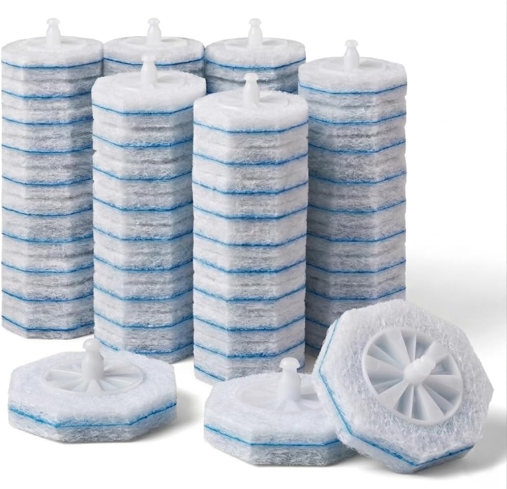 60 Pack Wand Refills Compatible with Clorox Toilet Brushes, Instant Foam Cleaning, Secure Lock No Slipping, Odor Neutralizing, Easy Snap-On Design