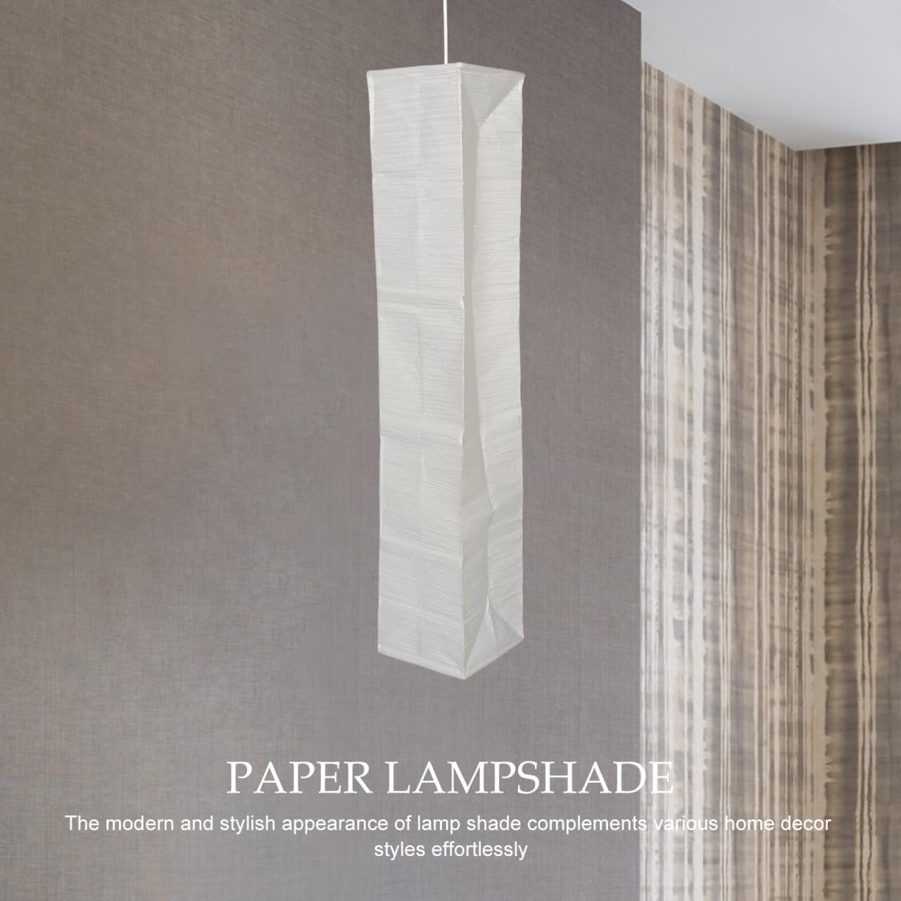 FAVOMOTO Japanese Paper Floor Lamp Shade - Foldable Decorative Paper Lampshades Cover Replacement for Modern Home Living Room Bedroom and Office