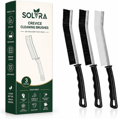 Crevice Cleaning Brush Set – 6Pcs Hard Bristle Cleaning Tools for Grout, Tile Floors, Gaps & Narrow Spaces – Small Grout Scrub Brush for Cleaning Bathroom, Shower, Window Tracks, Kitchen
