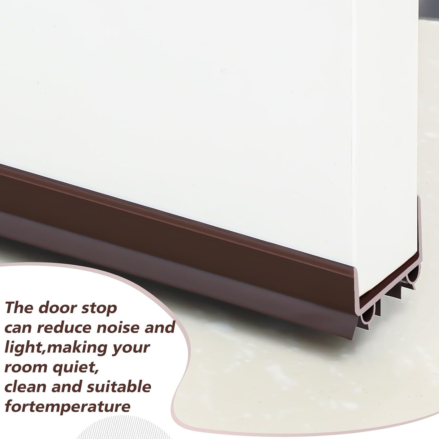 Lineshading 2 Sets Door Sweep Plastic PVC 1 3/4" x 36" Slide on Bottom Exterior Door Seal Strip for Weather Stripping Draft Stopper (Black)