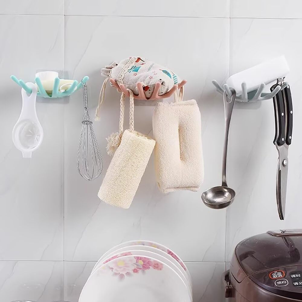 Soap Dish Holder for Shower Bar Double Layer Cute Lotus Shape Adhesive Tray Sink Wall Mounted Shampoo NO-Drilling Self Draining Hanging Saver Rack Plastic Bathroom Bathtub Kitchen，Pink