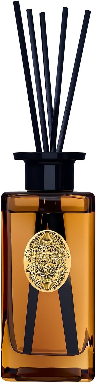 M&SENSE 6.3 oz Large Reed Diffuser Set | Lime+Basil Scent Oil Diffuser with Sticks | Hotel Collection Non-Toxic Home Fragrance |for Bedroom Bathroom Living Room - Colors B