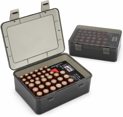FULLCASE Battery Organizer Storage Case with Tester,Holds 18 AA & 18 AAA Batteries
