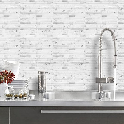 DICOFUN 10-Sheet Peel and Stick Backsplash Wall Tile, PVC Kitchen Backsplash Peel and Stick in Sandstone, 9.4 sq.ft