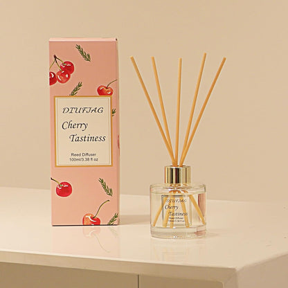 100ml Scent Diffuser with 6 Fiber Sticks, 3.5 oz Reed Diffuser Set Aromatherapy Fragrance Diffusers Air Fresheners for Home Bedroom Bathroom (Coconut)