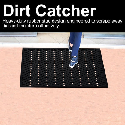 A1HC New Natural Rubber Premium Scrapper Door Mats-Keeps Mud and Dirt Away for Commercial and Residential Use, Office Entrance, Retail, Restaurants, Homes & Any Areas Where is Heavy Traffic 36"x60"