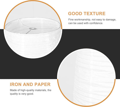 Beaupretty Paper Floor Lamp Shade Rice Paper Floor Lamp Cover Standing Corner Lamp Cover Light Bulb Cage Guard For Bedroom Living Room White