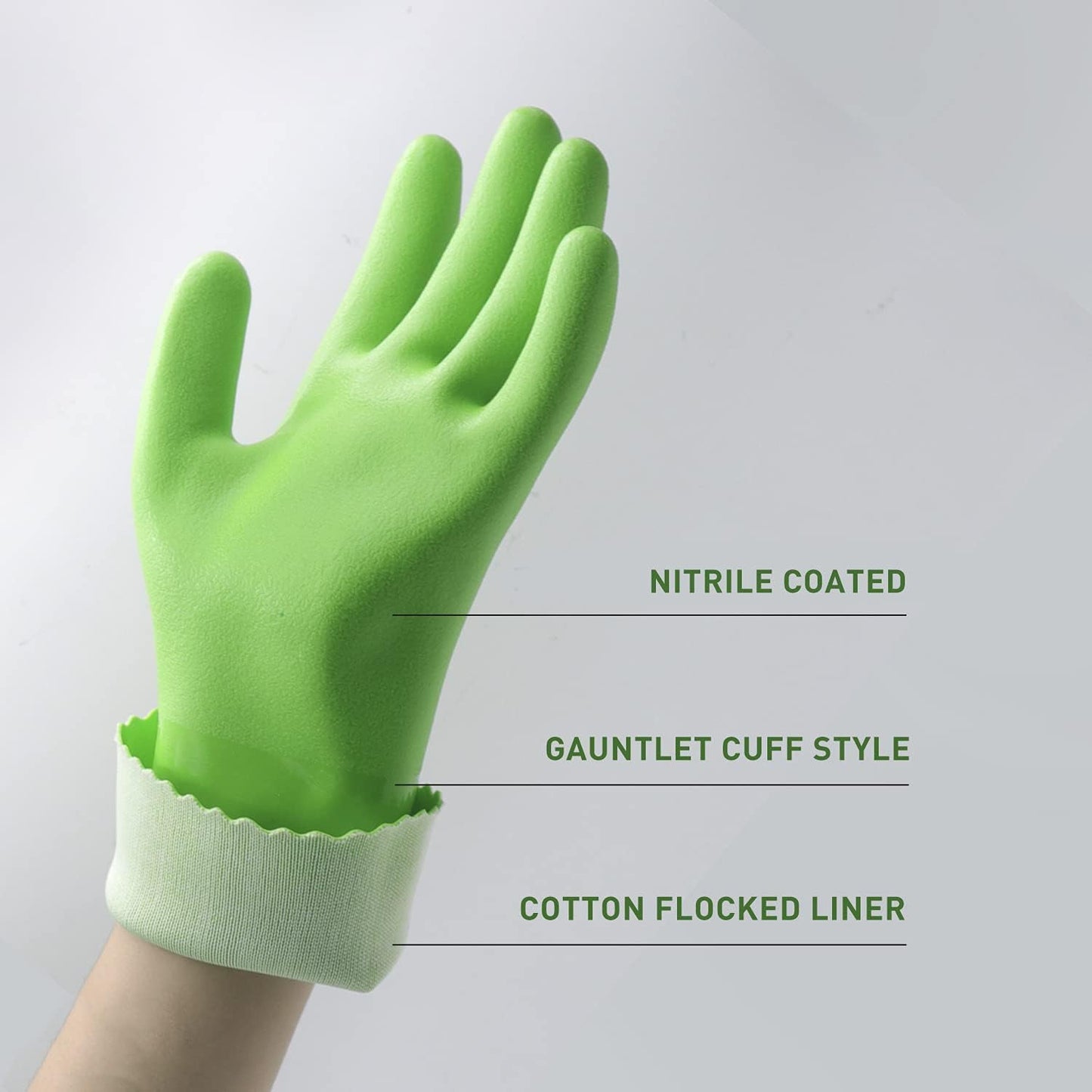 HANDLANDY Chemical Gloves, Heavy Duty Cleaning Gloves