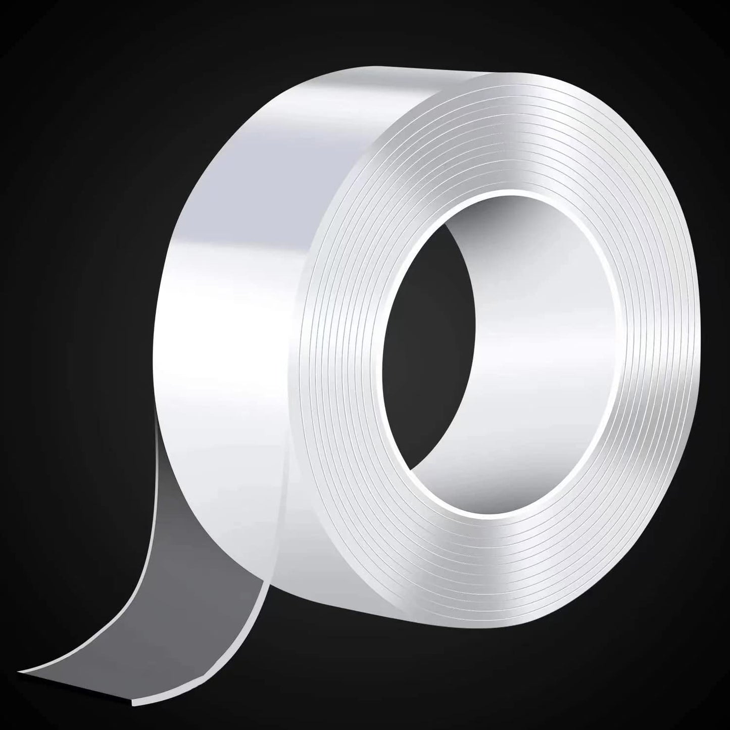 Nano Double Sided Tape Heavy Duty - 2 Inch x 10 Ft | Clear Removable Nano Tape, Acrylic Double Sided Tape, Multipurpose Mounting Adhesive Tape, Reusable Washable Sticky Tape