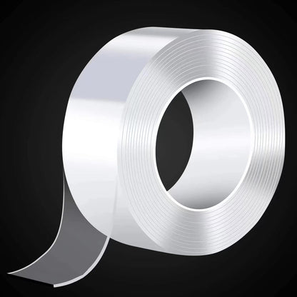Nano Double Sided Tape Heavy Duty - 2 Inch x 10 Ft | Clear Removable Nano Tape, Acrylic Double Sided Tape, Multipurpose Mounting Adhesive Tape, Reusable Washable Sticky Tape