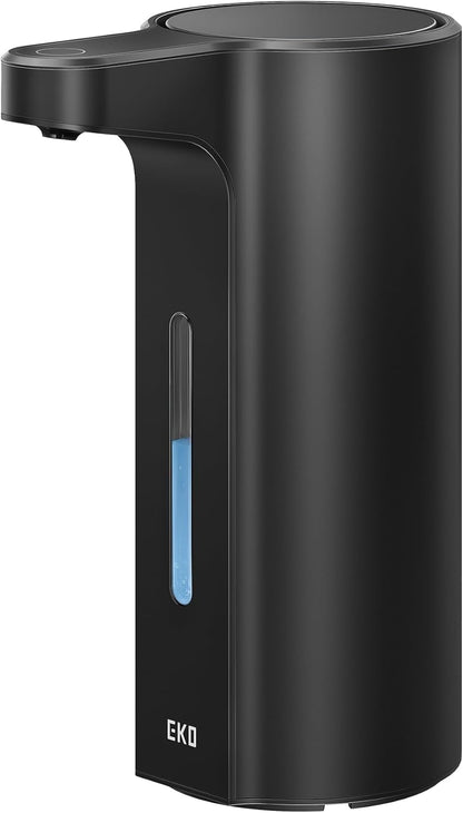 EKO Aroma 9 fl oz Automatic Liquid Soap Dispenser, Rechargeable & Water-Resistant Soap Dispenser for Kitchen and Bathroom with Adjustable Volume Control (Matte Black Steel)