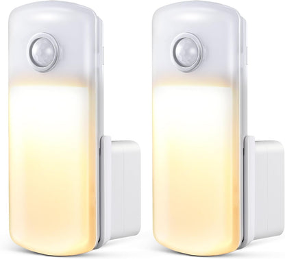 Enhon 4 Pack Emergency Power Failure Night Lights, Motion Sensor Night Light, Automatic Dusk to Dawn, Emergency Lights for Home, Bedrooms, Hallways, Black Outs, Rechargeable