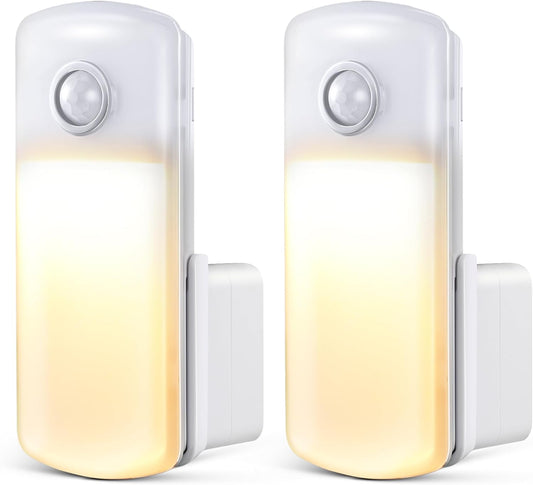 Enhon 4 Pack Emergency Power Failure Night Lights, Motion Sensor Night Light, Automatic Dusk to Dawn, Emergency Lights for Home, Bedrooms, Hallways, Black Outs, Rechargeable