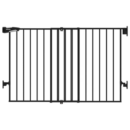 Babelio Baby Gate for Stairs, Kitchen & Doorways, No Bottom Bar| One-Handed Operation| Auto-Close| Hardware Mount (Drill Needed) Safety Dog/Pet Gate (Black - B17, 26-43" W, 28" H)