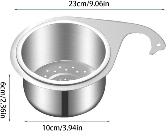 2 Pack Stainless Steel Swan Sink Strainer Basket, 2025 Upgraded Multifunction Hanging Sink Drain Strainer Basket, Hanging tap Strainer, Corner Sink Food Drain Basket Filter for Kitchen Sink (S)